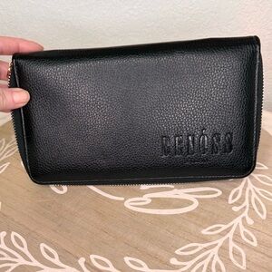 Benoss Milan Wallet made in Milan, Italian Leather large zip around low price❤️